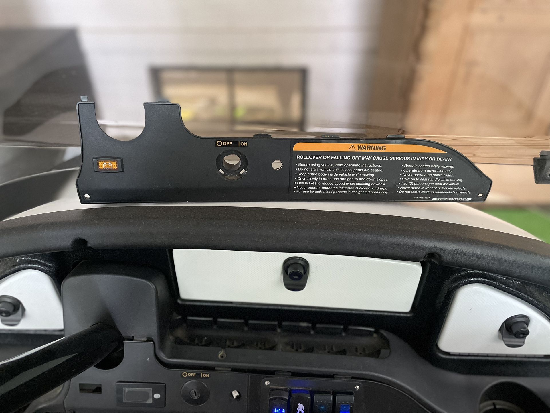 Club Car Precedent dash panel - Original 2016 Great Condition