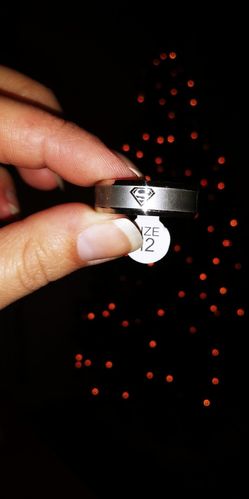 Stainless steel men's ring size 12