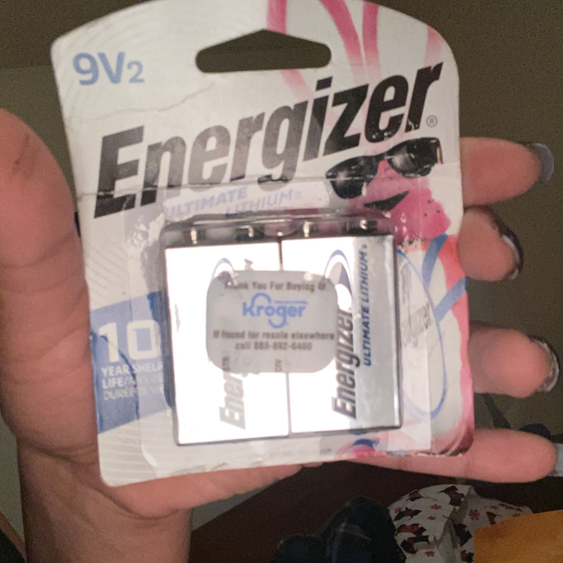 New Energizer Lithium 9v Batteries(2pack)