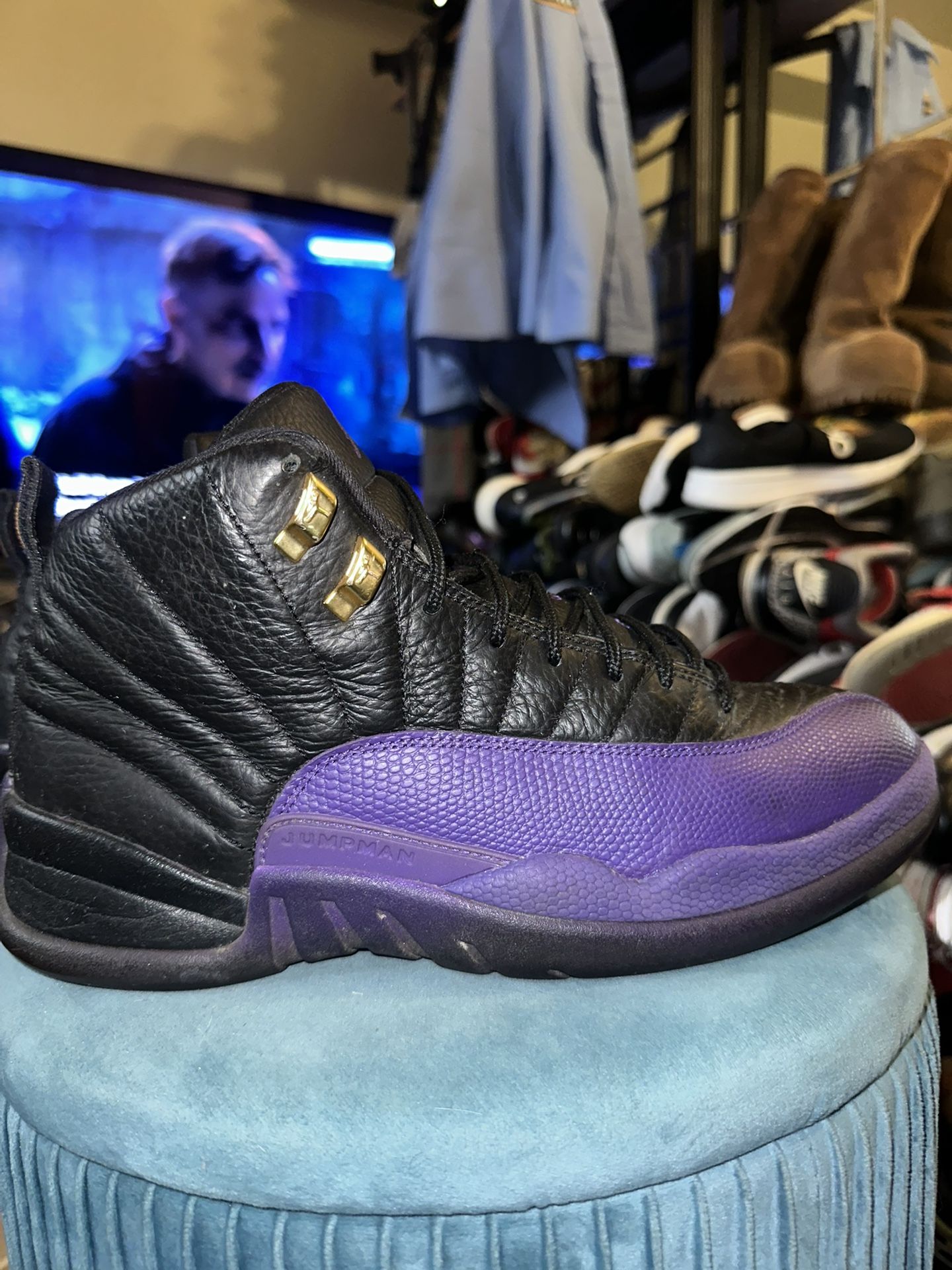 Jordan 12 Retro Field Purple Size 10.5 Pre Owned Like New