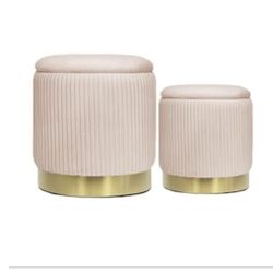 Ottoman Pair Pink 