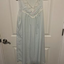 Barbizon Delicate Pale Baby Blue Nightgown