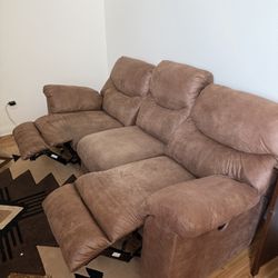 Brown Recline Couch 