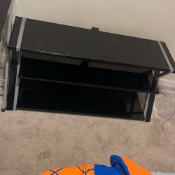 Tv Stand With 2 Extra Shelving With Lamp 