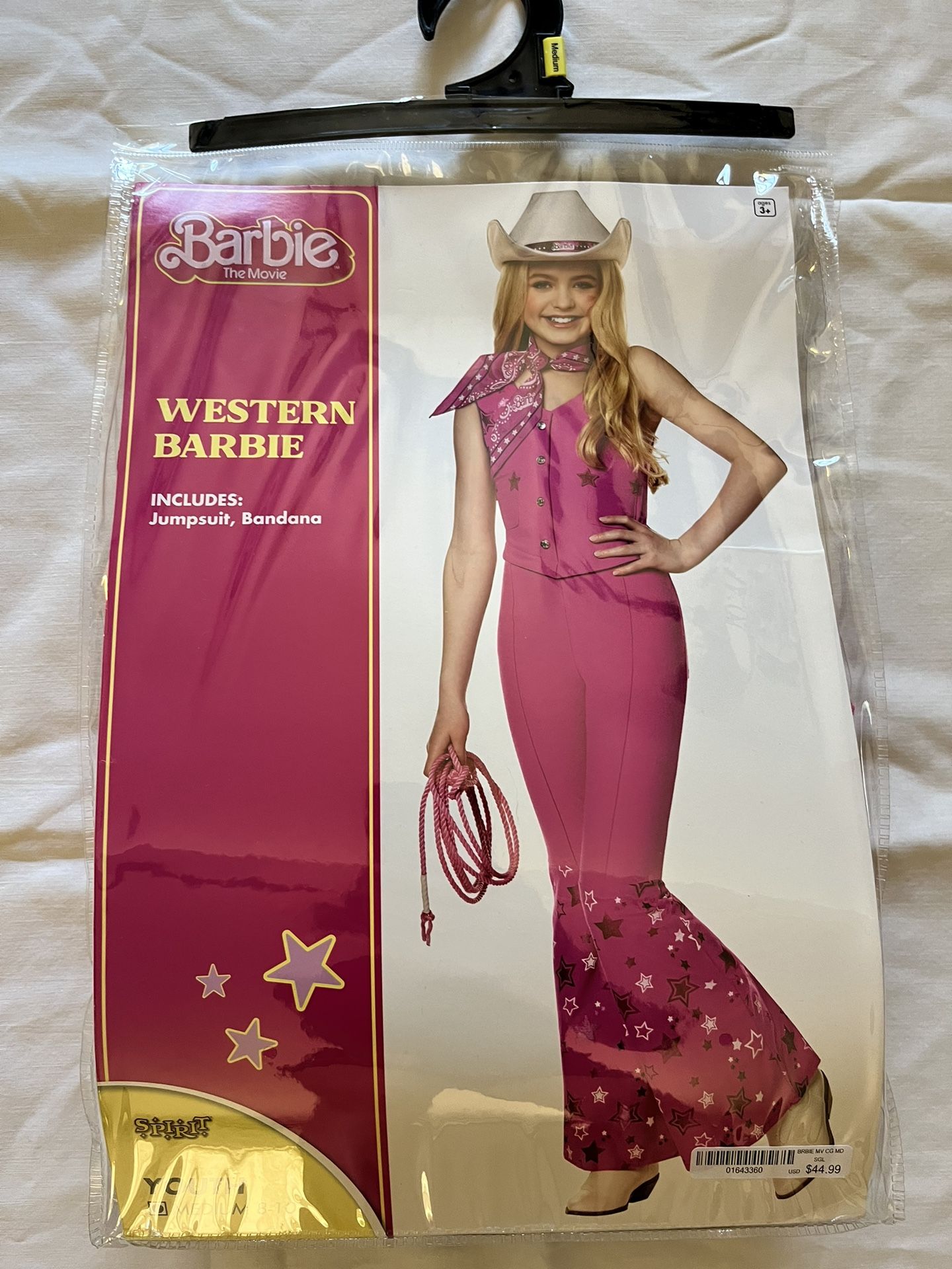 Western Barbie Youth Sized Costume. Used Once. Medium 8-10