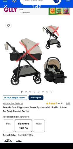 Evenflo Omni Signature Travel System (no Bassinet) with LiteMax Infant Car Seat $145