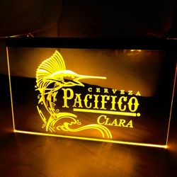  PACIFICO CLARA LED NEON GOLD LIGHT SIGN 8x12