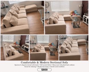 Comfortable & Modern Sectional Sofa