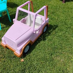 large pink doll jeep