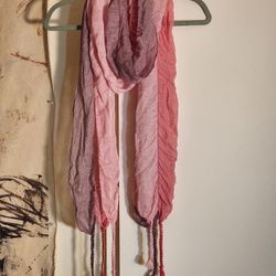 Pink Scarf. 12"×67"