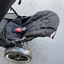 Double Deck Kids Baby Stroller With Scooter Attachment And Scooter