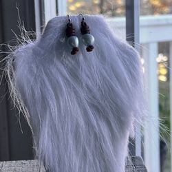 Freshwater Pearl & Leather Earrings