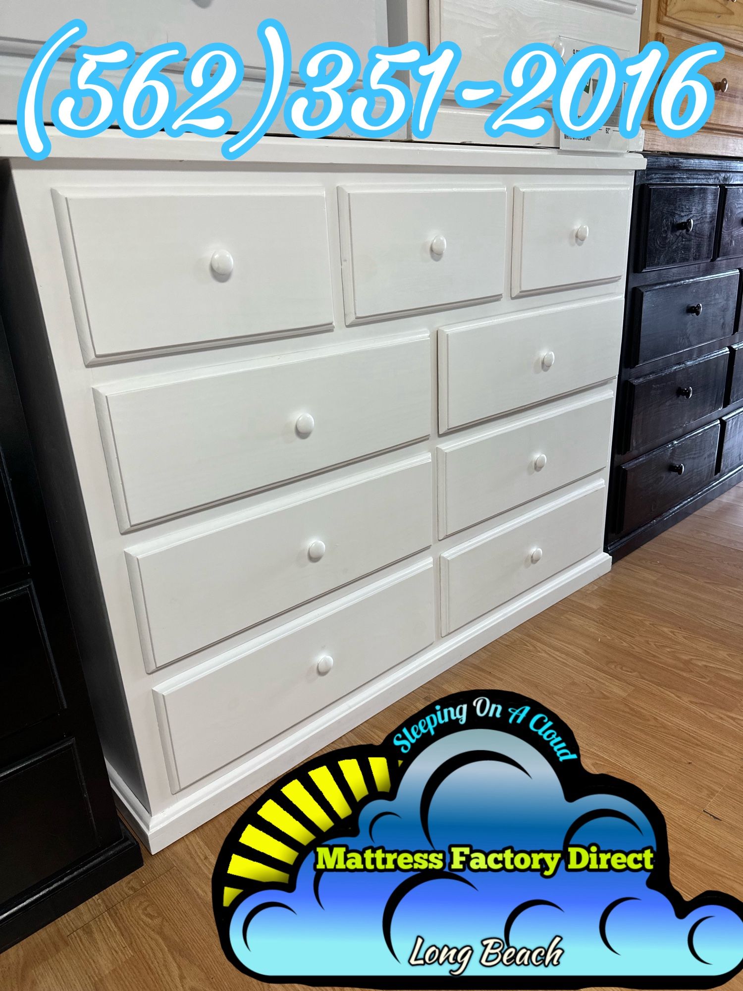 Premium White Nine Drawer Dresser Fully Assembled Premium White Nine Drawer Dresser Fully Assembled