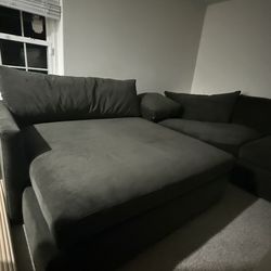 CB2 Custom Couch Performance Material scratch and stain resistant.