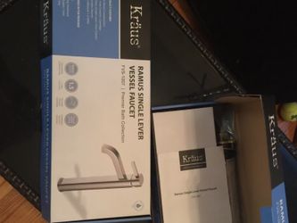 High End Kraus Vessel Sink Faucet Chrome New, no plastic