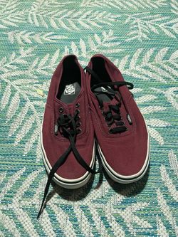 Vans Authentic Sneakers: Maroon/ "Port Royale" Mens Size 9