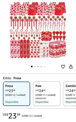 Strawberry Party Favor Set for Kids