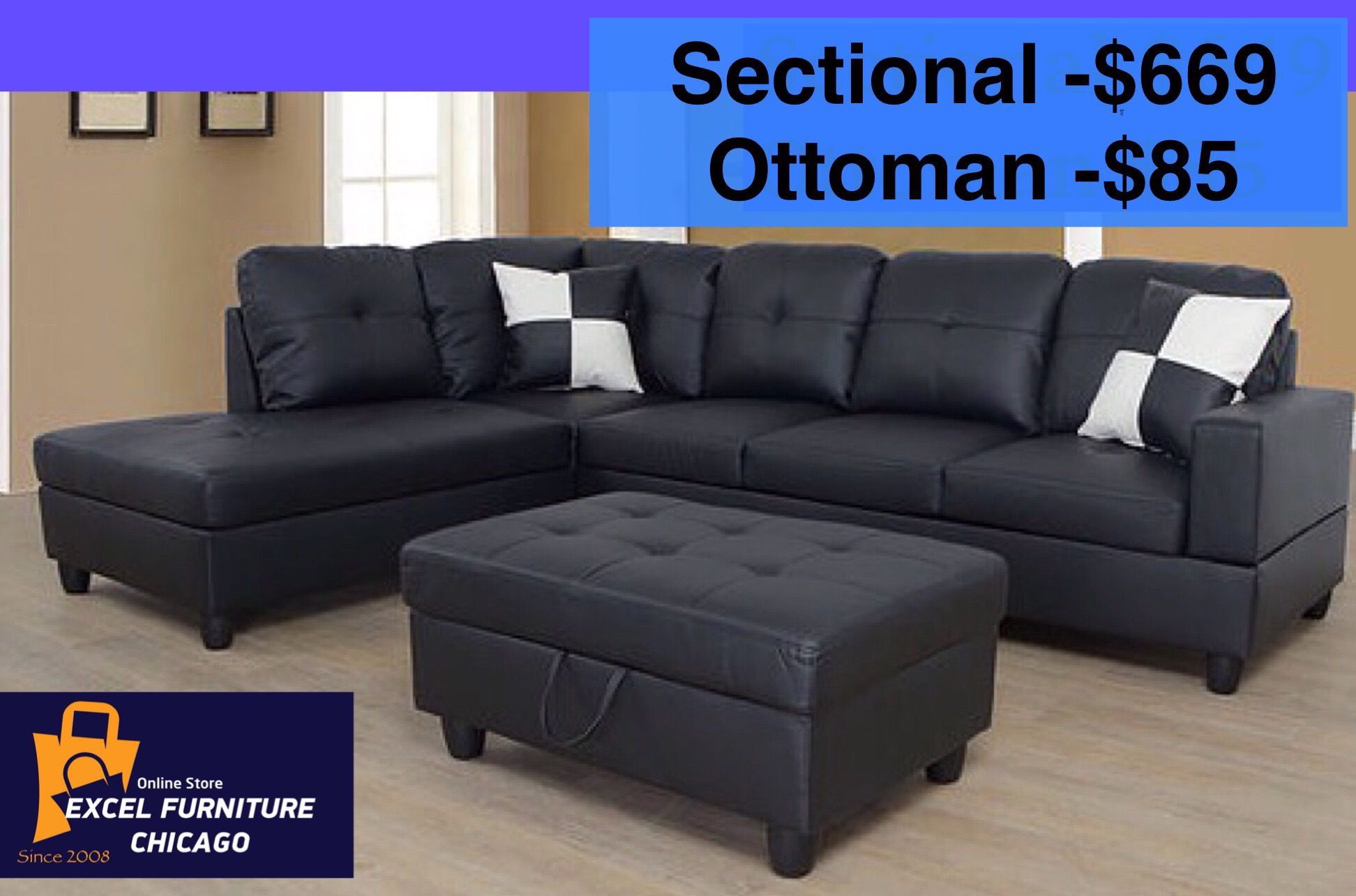 🎈Free Delivery—Brand new sectional sofa couch