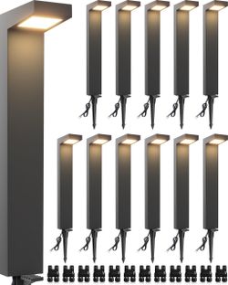 Low Voltage Pathway Lights - Black (12 Pack)
