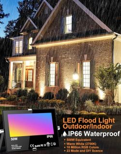 Brand New ChangM Smart LED Flood Light (RGB + Warm White)