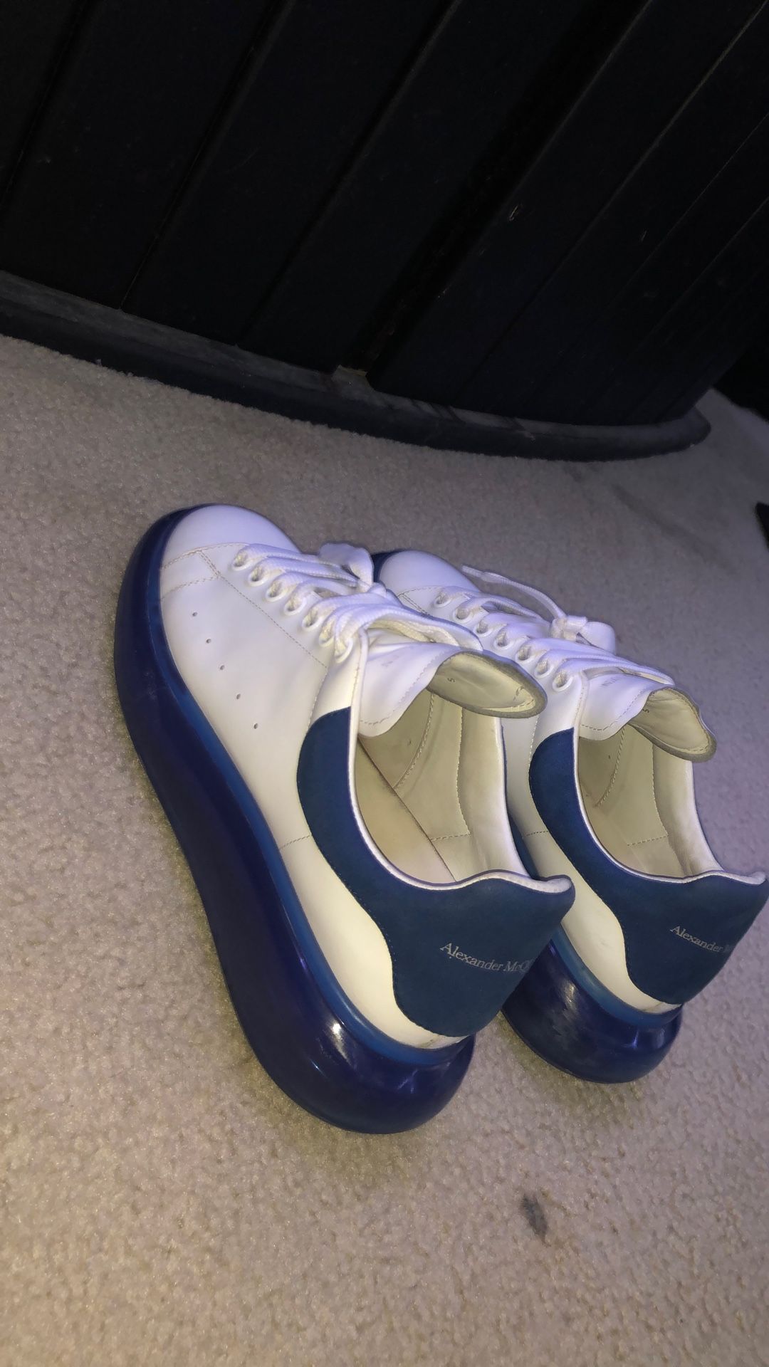 Alexander Mcqueens Blue On White