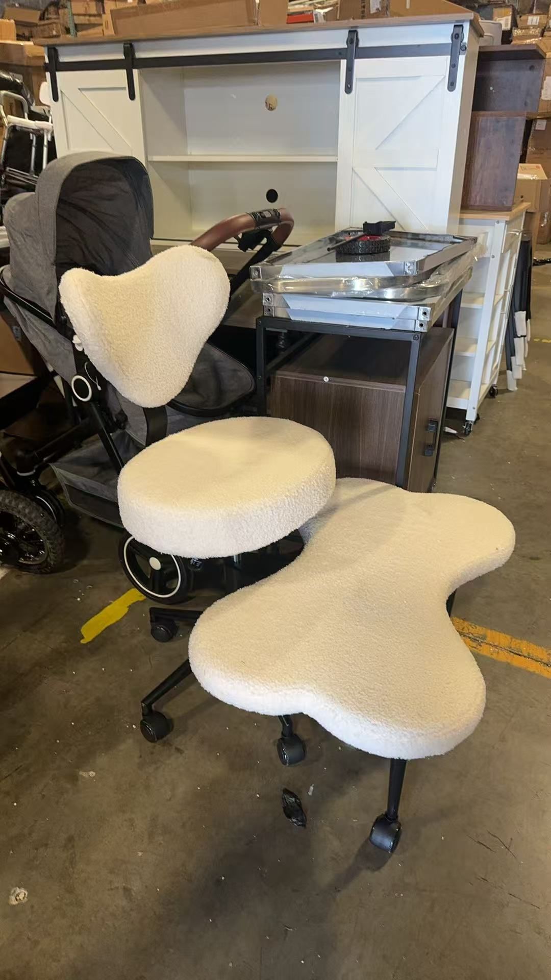 🔴Ergonomic Cross Legged Swivel Chair