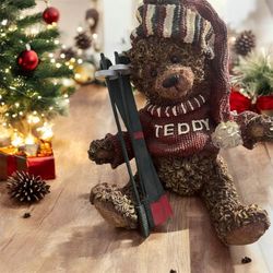 Vintage 90’s | Seasonal Teddy Bear Figurine 