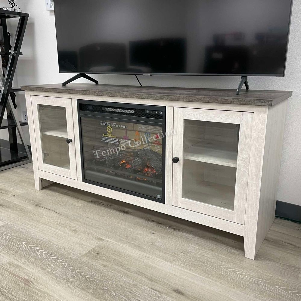 TV Console with Electric Fireplace