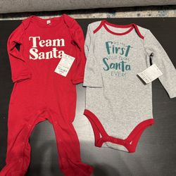 Christmas - Santa - Baby Clothes 