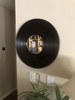 Round Wall Mirror -wood