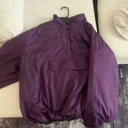 Vintage Eddie Bauer Ebtek Lightweight Jacket Purple Men Medium Pullover Packable