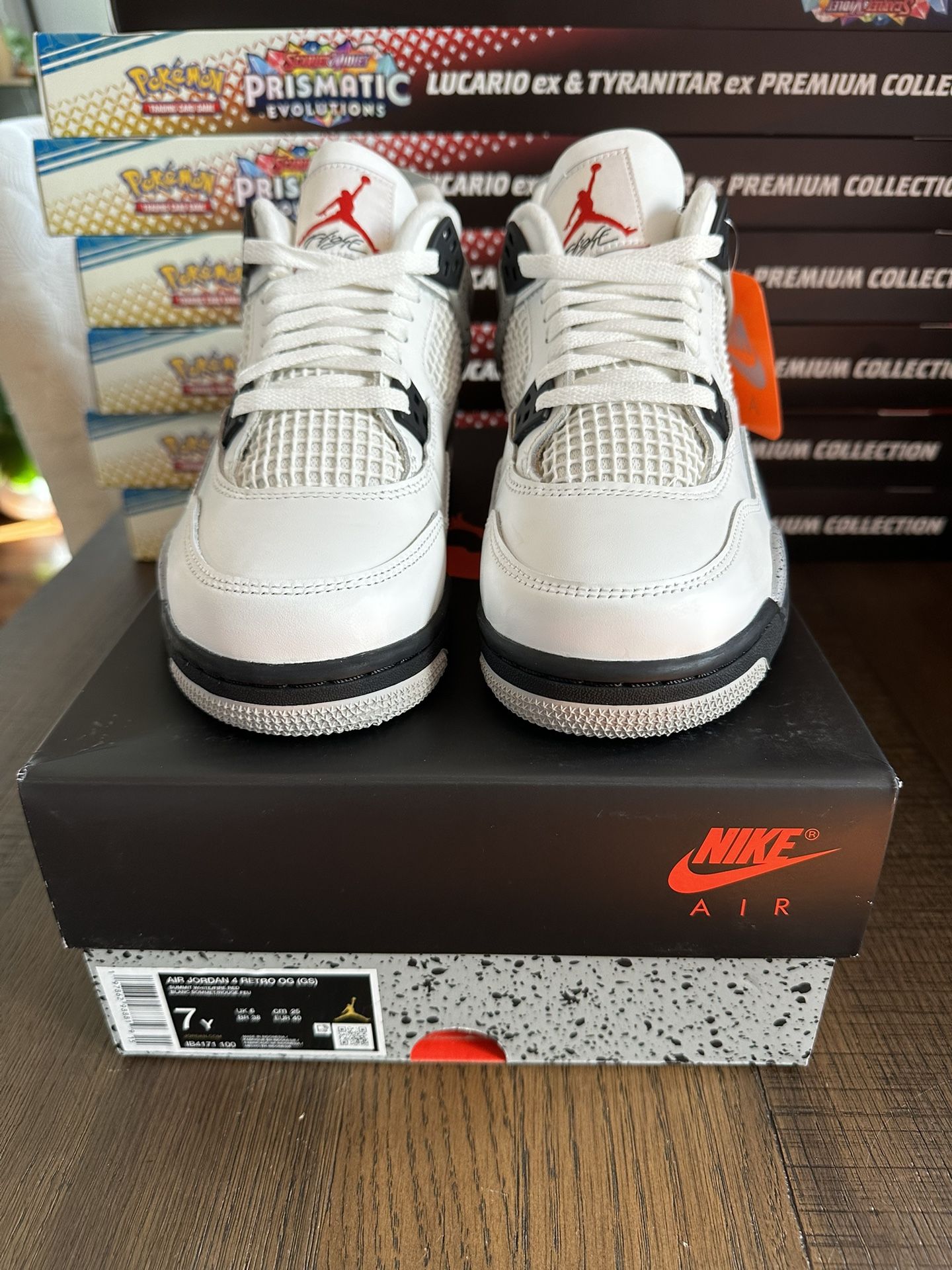 Nike Air Jordan 4 White Cement Size 7y/8.5w Brand New