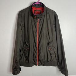 Carolina Herrera Lightweight Windbreaker Jacket Mens XL Brown 