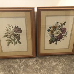 Vintage Floral Framed Art