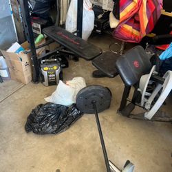 Bench + Bar + Weights