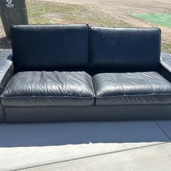 ikea leather couch 