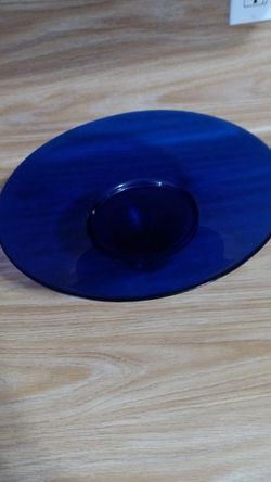 Cobalt Blue Vintage Dish With Stand