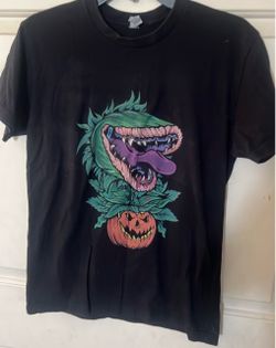 Black plant Audrey t-shirt size L