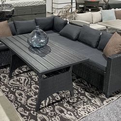 Patio Furniture Outdoor Sectional With Table 