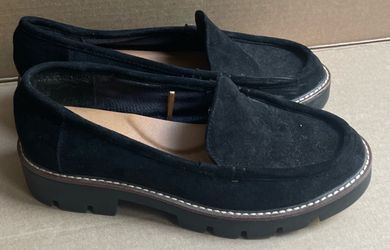 SONOMA "Goods For Life" Valda Faux Suede Black Loafers Ortholite Eco Womens 6.5
