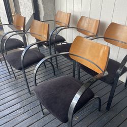 Executive Office Desk With 6 Matching Chairs
