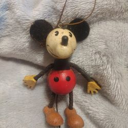 1975 Wooden Mickey Mouse Ornament 
