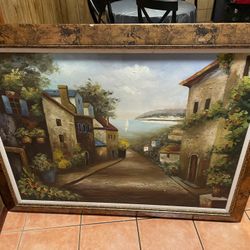 Painting In Frame  44’ H x 56 ‘ W