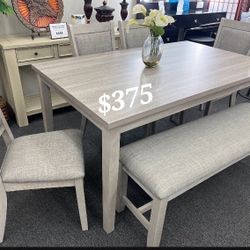 6-pc Dining Set With Bench Brand New