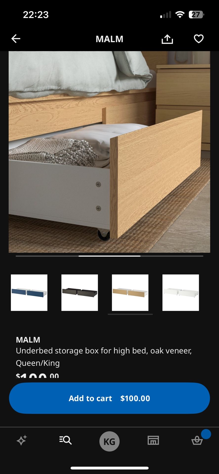 IKEA 2 Underbed Storage Drawers