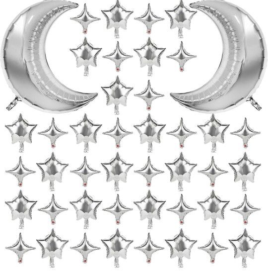 120pc. Moon And Star Balloons