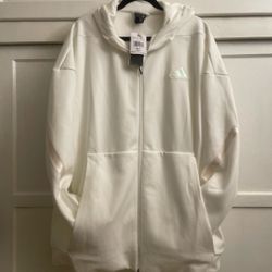 Adidas Men's Full-Zip Hoodie XLT White