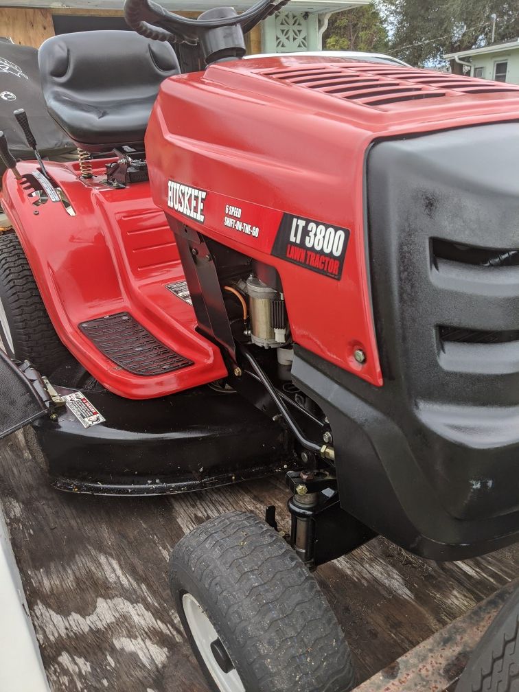 Huskee LT3800 riding mower with utility trailer included for Sale in