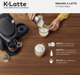 Keurig K-Latte Coffee Maker Single Serve K-Cup Pod Coffee Latte