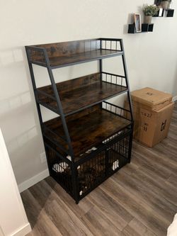 3-Tier Furniture Style Dog Kennel / Storage Shelf – Excellent Condition